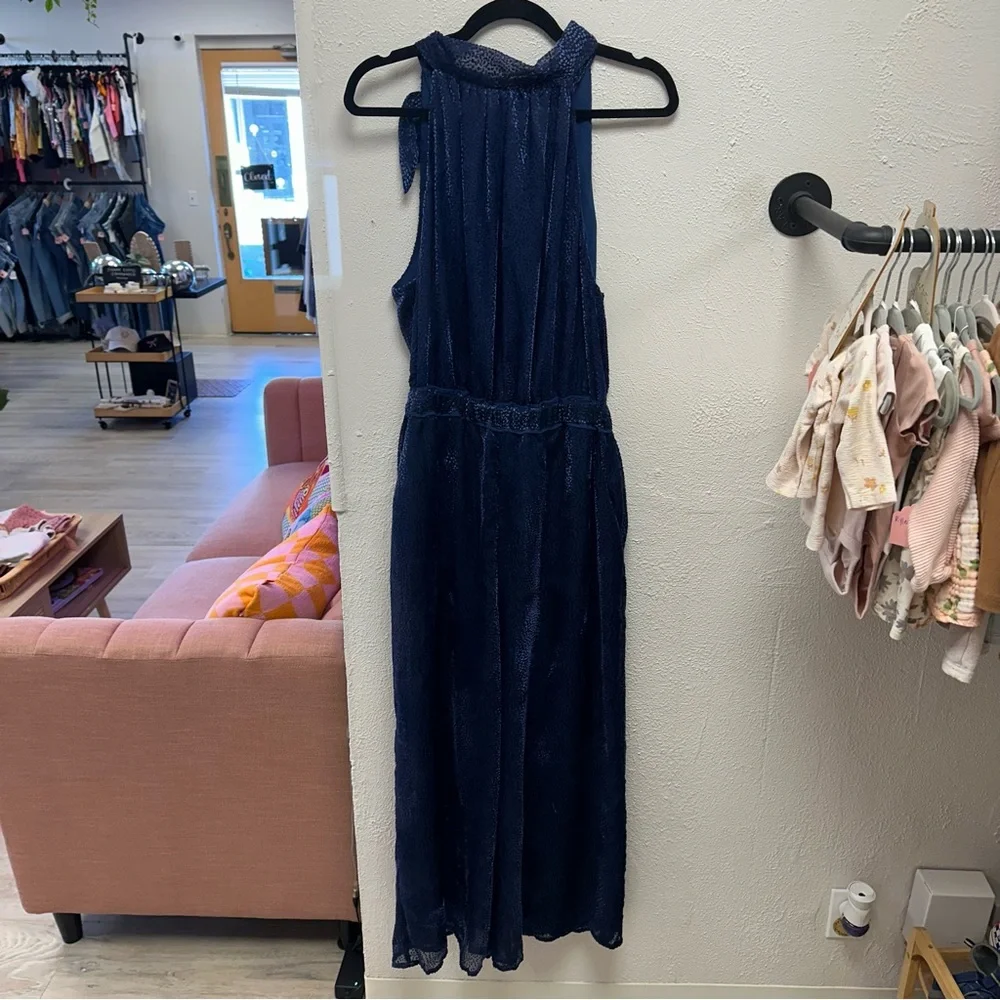 Elevenses Anthropologie blue jumpsuit - Picture 4 of 11